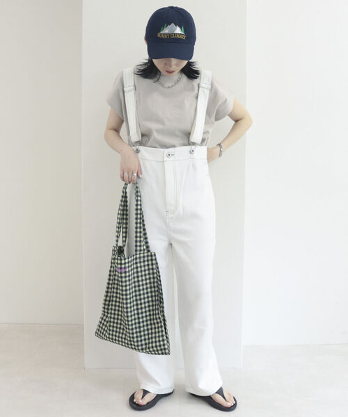 fredy repit(フレディレピ)の「ハイウエストサロペット(サロペット/オーバーオール・レディース・オフホワイト/ブラック・38)」の4枚目の写真