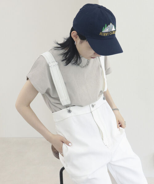 fredy repit(フレディレピ)の「ハイウエストサロペット(サロペット/オーバーオール・レディース・オフホワイト/ブラック・38)」の7枚目の写真