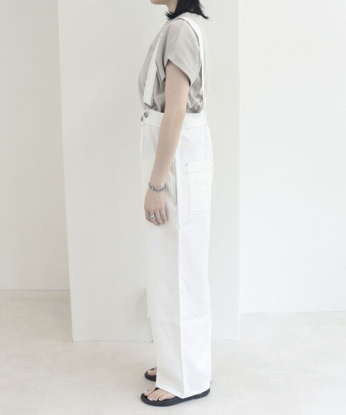 fredy repit(フレディレピ)の「ハイウエストサロペット(サロペット/オーバーオール・レディース・オフホワイト/ブラック・38)」の14枚目の写真