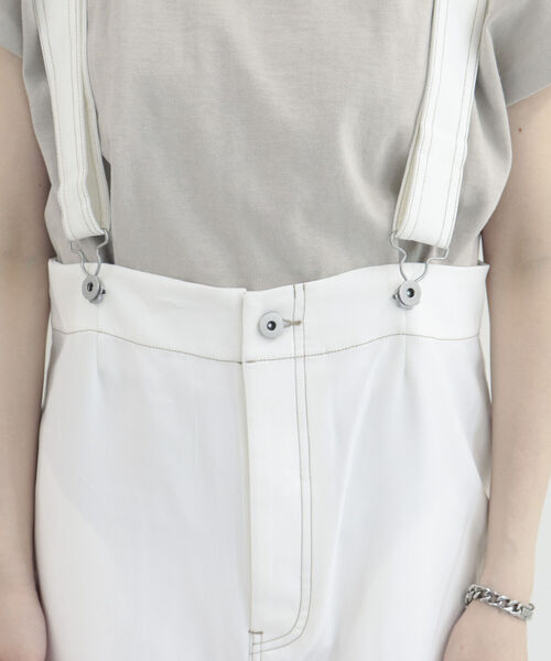 fredy repit(フレディレピ)の「ハイウエストサロペット(サロペット/オーバーオール・レディース・オフホワイト/ブラック・38)」の17枚目の写真