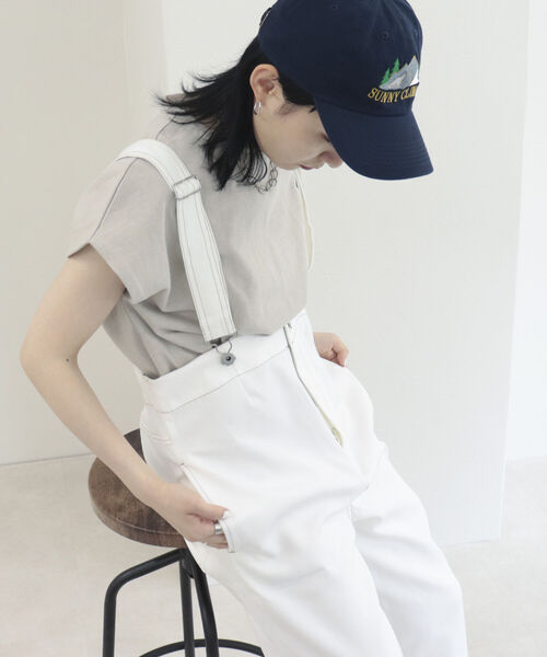 fredy repit(フレディレピ)の「ハイウエストサロペット(サロペット/オーバーオール・レディース・オフホワイト/ブラック・38)」の6枚目の写真