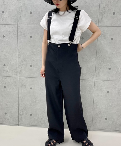 fredy repit(フレディレピ)の「ハイウエストサロペット(サロペット/オーバーオール・レディース・オフホワイト/ブラック・38)」の21枚目の写真