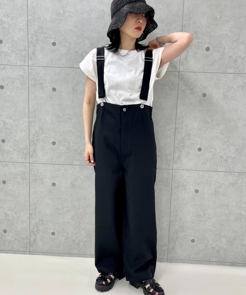 fredy repit(フレディレピ)の「ハイウエストサロペット(サロペット/オーバーオール・レディース・オフホワイト/ブラック・38)」の22枚目の写真