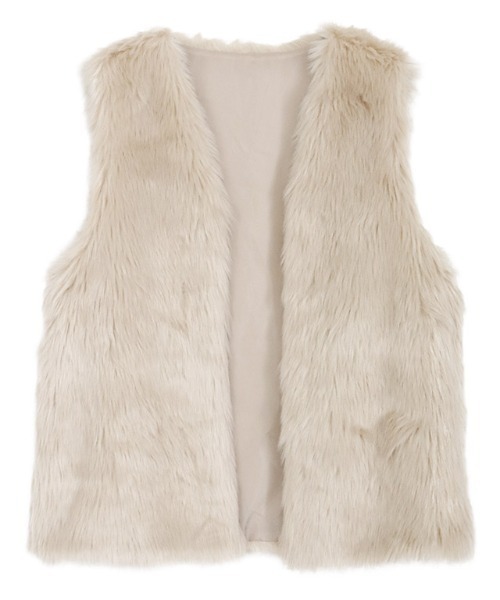 Pierrot(ピエロ)の「フェイクファーベスト(ベスト・レディース・チャコールグレー/モカ/ベージュ系その他・M)」の11枚目の写真