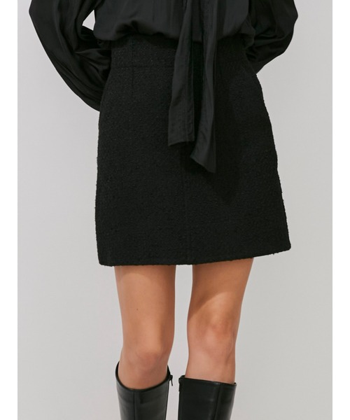 MERCURYDUO(マーキュリーデュオ)の「タイトミニスカート(スカート・レディース・ブラック/オフホワイト・SMALL/MEDIUM)」の2枚目の写真