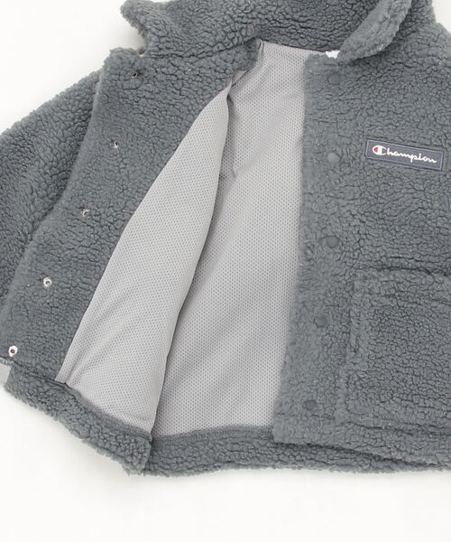 Champion（チャンピオン）の「【Champion/チャンピオン】キッズ ボアスナップジャケット（その他アウター・キッズ・オフホワイト/オレンジ系その他3/チャコール・100/120/110/130/140）」の5枚目の写真