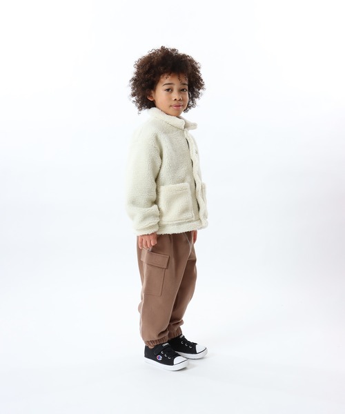 Champion（チャンピオン）の「【Champion/チャンピオン】キッズ ボアスナップジャケット（その他アウター・キッズ・オフホワイト/オレンジ系その他3/チャコール・100/120/110/130/140）」の9枚目の写真