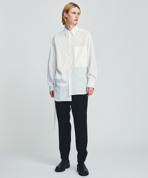 ANEI（アーネイ）の「ASY SHIRT 2-TONE / AN0222_S1102（シャツ/ブラウス・メンズ・ホワイト/ネイビー・2/3）」の9枚目の写真