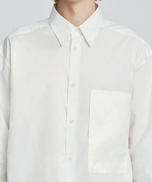 ANEI（アーネイ）の「ASY SHIRT 2-TONE / AN0222_S1102（シャツ/ブラウス・メンズ・ホワイト/ネイビー・2/3）」の11枚目の写真