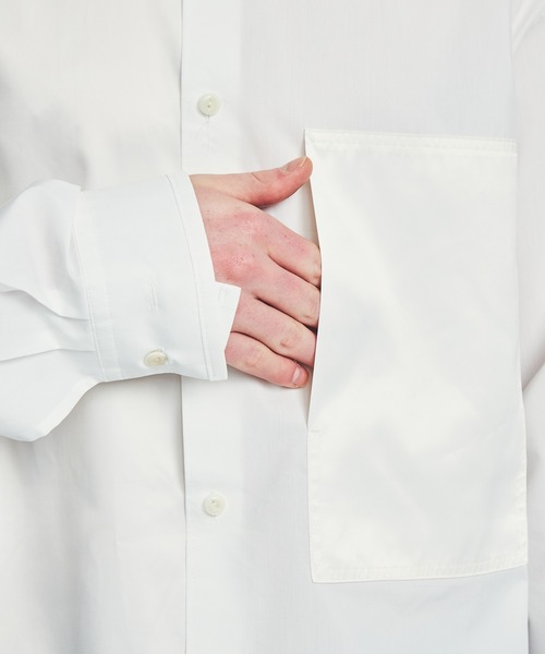 ANEI（アーネイ）の「ASY SHIRT 2-TONE / AN0222_S1102（シャツ/ブラウス・メンズ・ホワイト/ネイビー・2/3）」の13枚目の写真