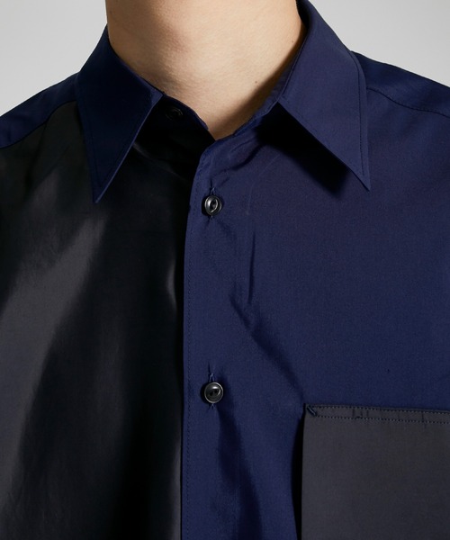 ANEI（アーネイ）の「ASY SHIRT 2-TONE / AN0222_S1102（シャツ/ブラウス・メンズ・ホワイト/ネイビー・2/3）」の22枚目の写真