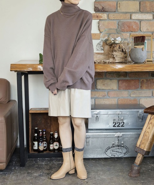 SESTO（セスト）の「ピース巻きデザインスクエアトゥショートブーツ（ブーツ・レディース・ベージュ/ブラウン/ブラック/ブラック系その他・S/M/L/LL/3L）」の13枚目の写真