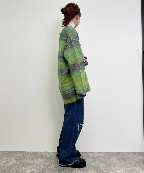 INGNI(イング)の「グラデーションニット/カーディガン(ニット/セーター・レディース・ピンク/ブルー/グリーン・M)」の10枚目の写真