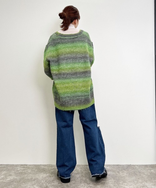 INGNI(イング)の「グラデーションニット/カーディガン(ニット/セーター・レディース・ピンク/ブルー/グリーン・M)」の11枚目の写真