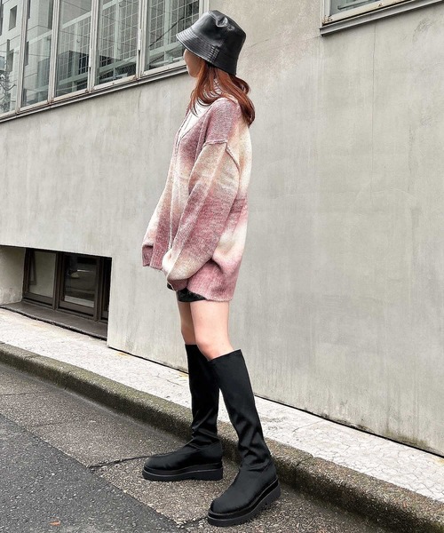INGNI(イング)の「グラデーションニット/カーディガン(ニット/セーター・レディース・ピンク/ブルー/グリーン・M)」の15枚目の写真