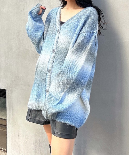 INGNI(イング)の「グラデーションニット/カーディガン(ニット/セーター・レディース・ピンク/ブルー/グリーン・M)」の20枚目の写真