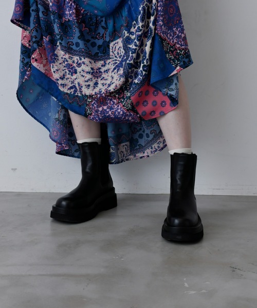 manana suerte(マニャーナスエルテ)の「サイドゴアブーツ(ブーツ・レディース・ブラック・M/L)」の3枚目の写真