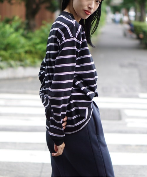 PENNEYS(ぺニーズ)の「PENNEY'S/ペニーズ THE FOX BORDER LS TEE フォックスボーダーLS-Tシャツユニセックス(Tシャツ/カットソー・メンズ・ネイビー/ベージュ/ブラック/グリーン・LARGE/X-LARGE/MEDIUM)」の7枚目の写真