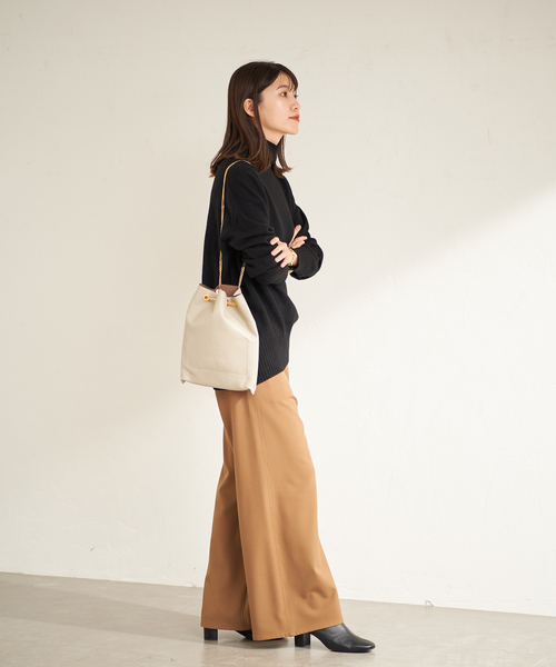 JOURNAL STANDARD（ジャーナルスタンダード）の「カシミヤタートルネックプルオーバー（ニット/セーター・レディース・ブラック/グリーン/ブラウン系その他/チャコールグレー・FREE）」の7枚目の写真