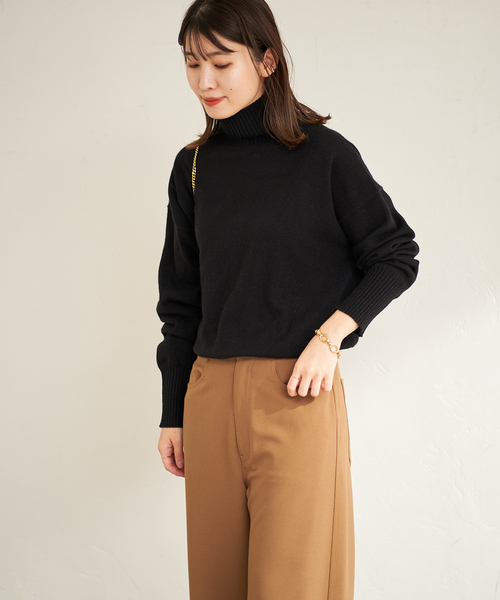 JOURNAL STANDARD（ジャーナルスタンダード）の「カシミヤタートルネックプルオーバー（ニット/セーター・レディース・ブラック/グリーン/ブラウン系その他/チャコールグレー・FREE）」の8枚目の写真