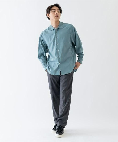 BRICK & SONS（ブリックアンドサンズ）の「コットンレーヨン リラックスラグランスリーブシャツ＜モスグリーン＞（シャツ/ブラウス・メンズ・モスグリーン・LL/S/M/L）」の18枚目の写真