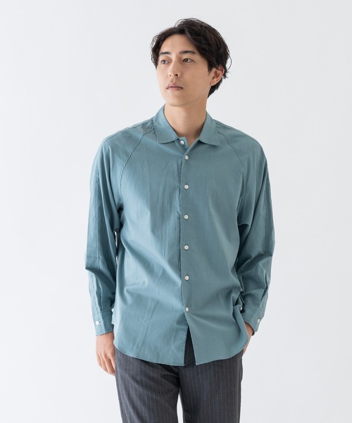 BRICK & SONS（ブリックアンドサンズ）の「コットンレーヨン リラックスラグランスリーブシャツ＜モスグリーン＞（シャツ/ブラウス・メンズ・モスグリーン・LL/S/M/L）」の17枚目の写真