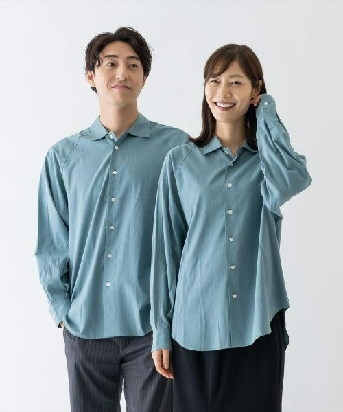 BRICK & SONS（ブリックアンドサンズ）の「コットンレーヨン リラックスラグランスリーブシャツ＜モスグリーン＞（シャツ/ブラウス・メンズ・モスグリーン・LL/S/M/L）」の20枚目の写真