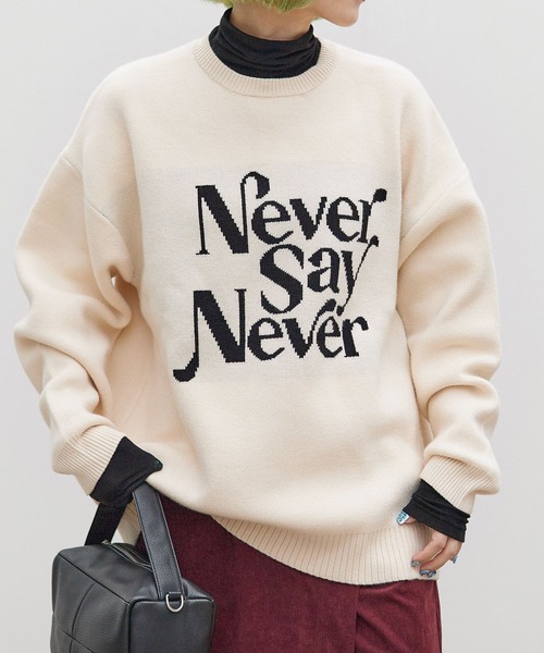 PBLIM(ページボーイリム)の「PAGEBOYLIM/ジャガードロゴニット(ニット/セーター・レディース・ブラック/パープル/グリーン/クリーム・FREE)」の18枚目の写真