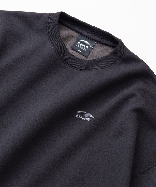 OUTDOOR PRODUCTS APPAREL（アウトドアプロダクツアパレル）の「裏フリース　切り替え　ビッグシルエット　サイドスリット　スウェット　トレーナー（スウェット・レディース・ブラック/ベージュ/ブラウン・FREE）」の4枚目の写真