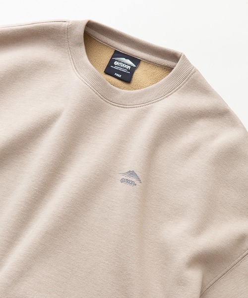OUTDOOR PRODUCTS APPAREL（アウトドアプロダクツアパレル）の「裏フリース　切り替え　ビッグシルエット　サイドスリット　スウェット　トレーナー（スウェット・レディース・ブラック/ベージュ/ブラウン・FREE）」の6枚目の写真