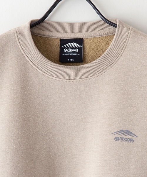 OUTDOOR PRODUCTS APPAREL（アウトドアプロダクツアパレル）の「裏フリース　切り替え　ビッグシルエット　サイドスリット　スウェット　トレーナー（スウェット・レディース・ブラック/ベージュ/ブラウン・FREE）」の7枚目の写真