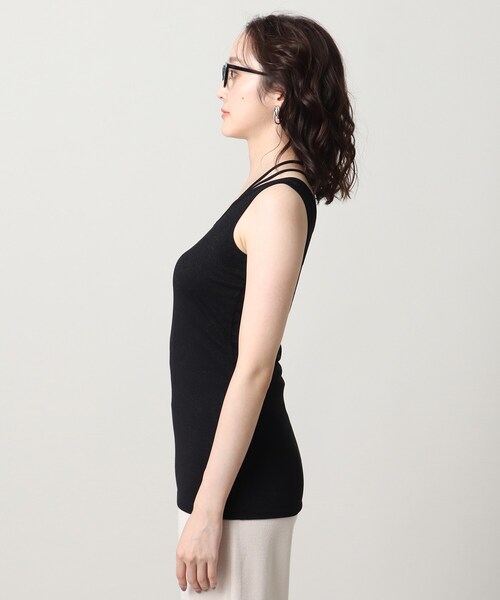 UNTITLED（アンタイトル）の「リーベルラメベア天竺タンクトップ（タンクトップ・レディース・ライトグレー/ブラック/ベージュ・44/48/00/02/04）」の6枚目の写真