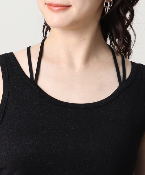 UNTITLED（アンタイトル）の「リーベルラメベア天竺タンクトップ（タンクトップ・レディース・ライトグレー/ブラック/ベージュ・44/48/00/02/04）」の8枚目の写真