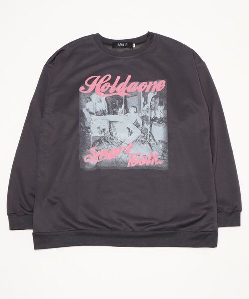 ARULE(アルール)の「『ARULE/アルール』ヴィンテージライクプリントクルーネックスウェット【Y】【CN】(スウェット・レディース・チャコールグレー・M/L)」の9枚目の写真