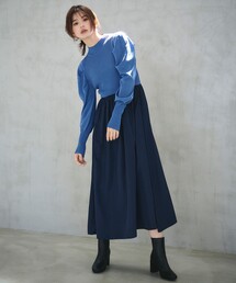 OPAQUE.CLIP | ラメドッキングフレアワンピース(ワンピース)