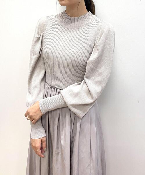 OPAQUE.CLIP（オペークドットクリップ）の「◆ラメドッキングフレアワンピース（ワンピース・レディース・ライトグレー/ブラック/ブルー・38）」の8枚目の写真