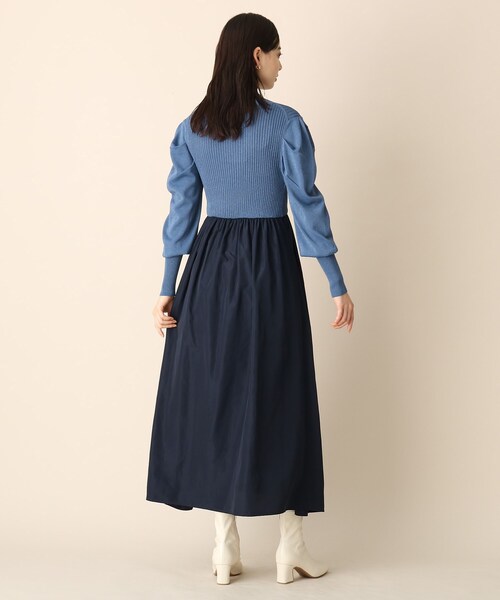 OPAQUE.CLIP（オペークドットクリップ）の「◆ラメドッキングフレアワンピース（ワンピース・レディース・ライトグレー/ブラック/ブルー・38）」の11枚目の写真