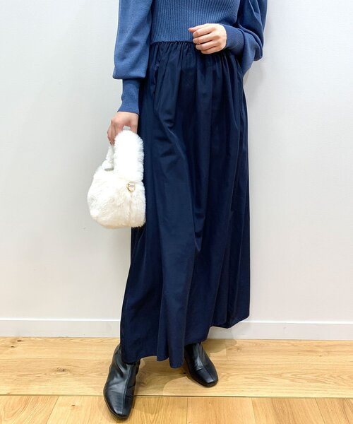 OPAQUE.CLIP（オペークドットクリップ）の「◆ラメドッキングフレアワンピース（ワンピース・レディース・ライトグレー/ブラック/ブルー・38）」の15枚目の写真