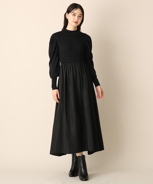 OPAQUE.CLIP（オペークドットクリップ）の「◆ラメドッキングフレアワンピース（ワンピース・レディース・ライトグレー/ブラック/ブルー・38）」の18枚目の写真