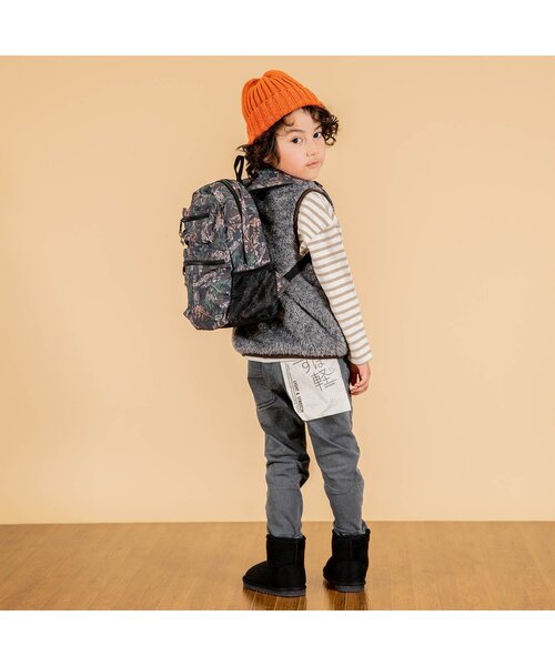 F.O.KIDS(エフオーキッズ)の「DAILY BACK PACK(バックパック/リュック・キッズ・カモフラージュ/ネイビー/ブラウン/ブラック・XS/S/MEDIUM/SMALL)」の6枚目の写真