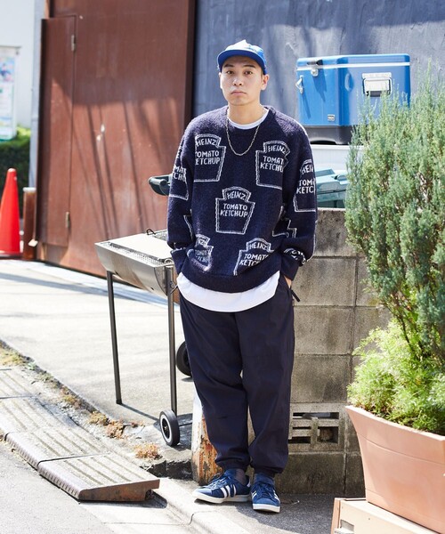 FREAK'S STORE（フリークスストア）の「FREAK'S STORE/フリークスストア HEINZ マルチロゴニット（ニット/セーター・メンズ・ブラック/ネイビー・MEDIUM/LARGE）」の5枚目の写真