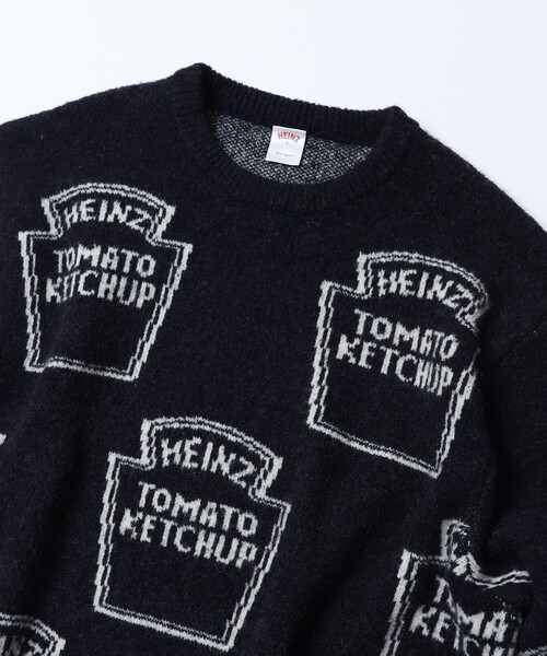 FREAK'S STORE（フリークスストア）の「FREAK'S STORE/フリークスストア HEINZ マルチロゴニット（ニット/セーター・メンズ・ブラック/ネイビー・MEDIUM/LARGE）」の6枚目の写真
