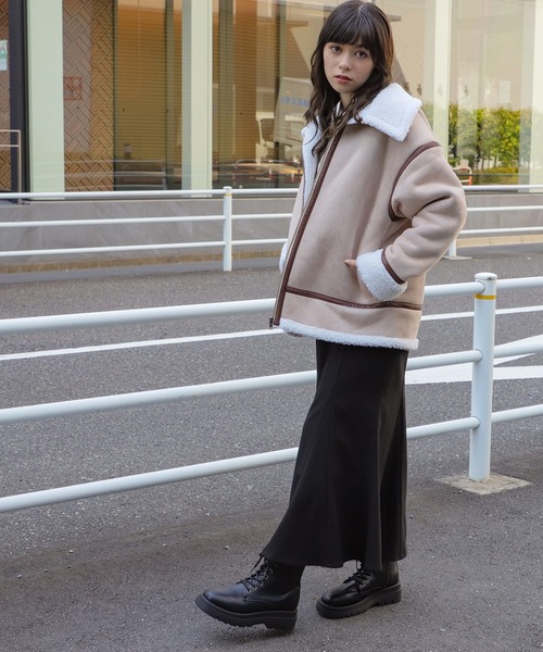 Honeys（ハニーズ）の「厚底レースアップブーツ（ブーツ・レディース・ブラック/ブラック系その他・S/M/L/LL）」の4枚目の写真