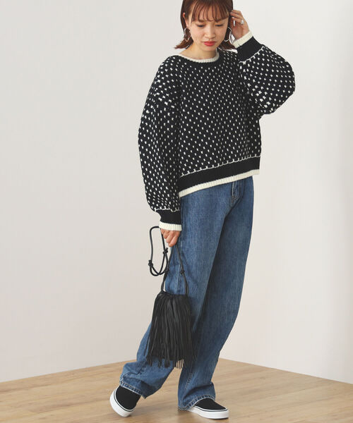 BEAMS HEART / ドット ジャカード ニット（ニット/セーター）｜BEAMS HEART（ビームスハート）