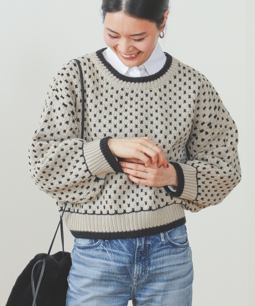 BEAMS HEART / ドット ジャカード ニット（ニット/セーター）｜BEAMS HEART（ビームスハート）