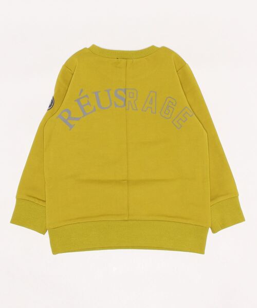 BeBe（ベベ）の「BeBe/ストレッチポンチポケットロゴバックプリントトレーナー(100~150cm)（スウェット・キッズ・イエロー/ブラック・110/120/150/130/100/140）」の5枚目の写真