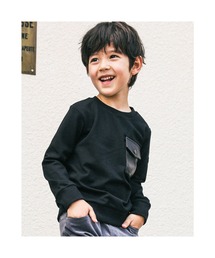 BeBe | BeBe/ストレッチポンチポケットロゴバックプリントトレーナー(100~150cm)(スウェット)