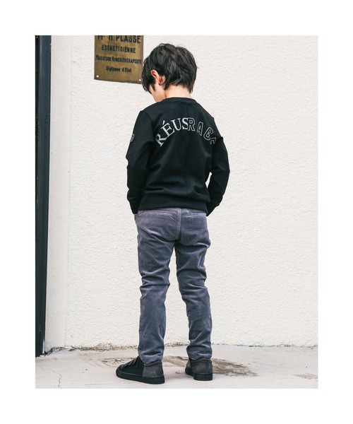 BeBe（ベベ）の「BeBe/ストレッチポンチポケットロゴバックプリントトレーナー(100~150cm)（スウェット・キッズ・イエロー/ブラック・110/120/150/130/100/140）」の17枚目の写真