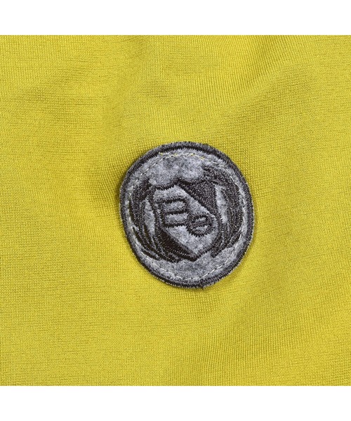 BeBe（ベベ）の「BeBe/ストレッチポンチポケットロゴバックプリントトレーナー(100~150cm)（スウェット・キッズ・イエロー/ブラック・110/120/150/130/100/140）」の7枚目の写真