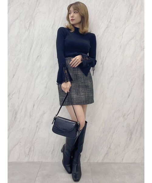 dazzlin（ダズリン）の「ツイードコンパクトミニスカート（スカート・レディース・アイボリー/ブラック/その他1・SMALL/MEDIUM）」の17枚目の写真